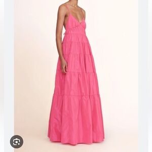 staud ripley tiered maxi dress in blossom